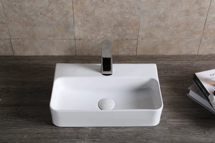 Milleau Miel MU0072B-GW Раковина накладная 45x28x11 матовый белый