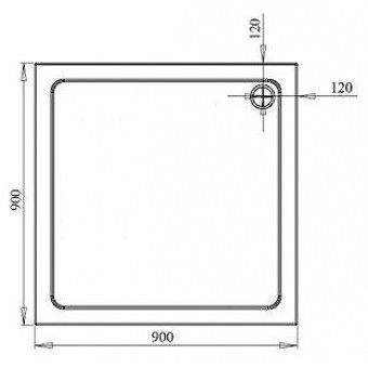 Aquanet Alfa/Delta Cube душевой поддон 90х90