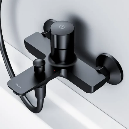 AM.PM X-Joy F85A10522 Смеситель для ванны и душа нажимной TouchReel черный