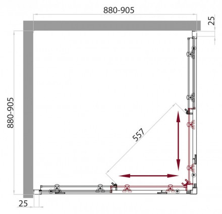 Belbagno SELA A2 90x90 душевой угол стекло прозрачное