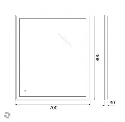 BelBagno SPC-GRT-700-800-LED-TCHЗеркало