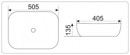 CeramaLux D1302H009 раковина 50.5
