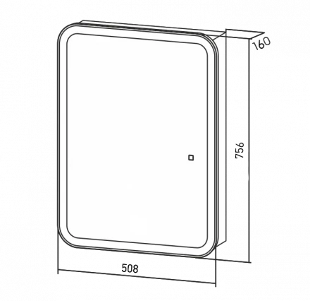 Azario Фиджи flip 50 LED-00002471 Зеркало-шкаф с подсветкой и функцией диммера