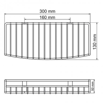 Wasserkraft К-1411 Полка металлическая прямая