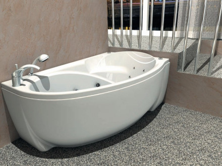 Aquatek Бетта 150x95 Акриловая ванна правая без гидромассажа
