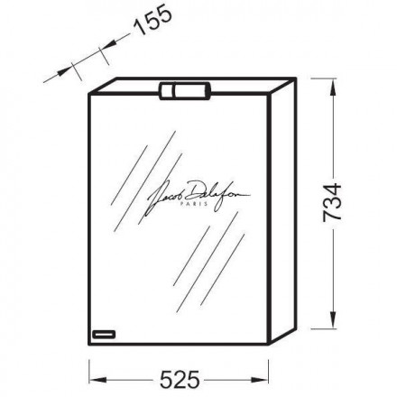 Jacob Delafon EB879-J5 Зеркальная аптечка 52 см