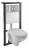 Vitra Normus 9773B003-7203 Унитаз подвесной в комплекте с инсталляцией (клавиша хром матовый)