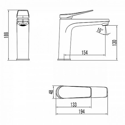 Lemark Bronx LM3737BL смеситель для раковины (черный)