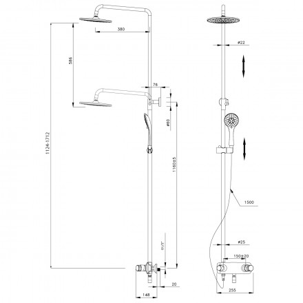 Lemark Wing LM5362C смеситель для ванны и душа