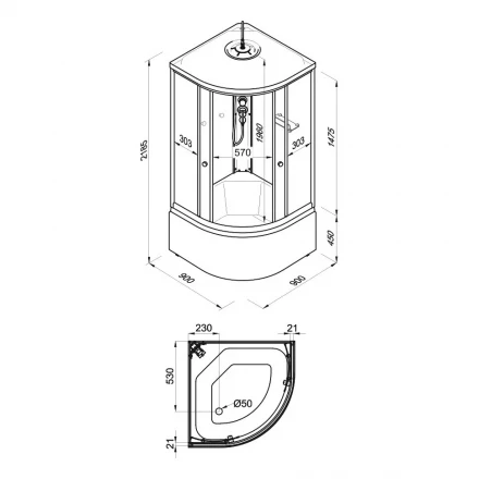 Triton Лайт 90x90 Б душевая кабина