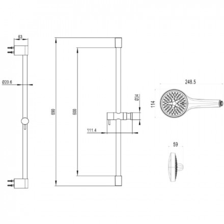 Villeroy Boch TVS1086000261 Embrace Душевой гарнитур