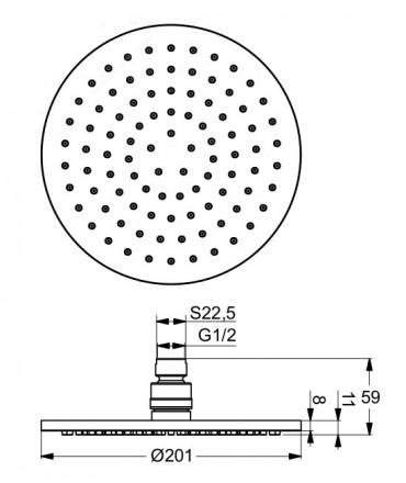 Ideal Standard Idealrain B9442AA верхний душ 200мм