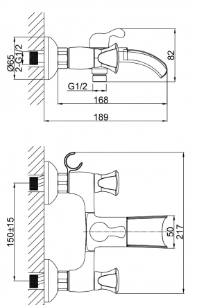 D&amp;K Hessen Grimm DA1383501 Смеситель для ванны