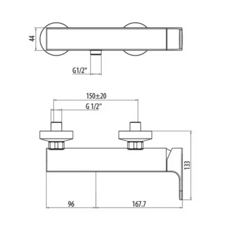 GATTONI H2Omix1000 А0002337489 Смеситель для душа хром