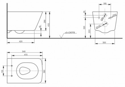 TOTO SP CW532RY+TC512G Унитаз подвесной безободковый с сиденьем микролифт