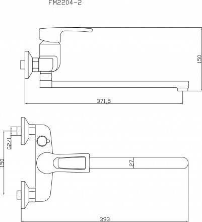 Fmark FM2204-2 смеситель для ванны