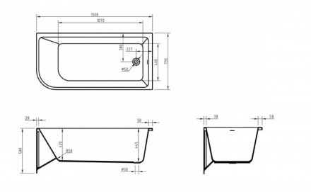 BelBagno BB712-1500-730-R акриловая ванна