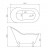 Belbagno BB08 Акриловая ванна 147x78
