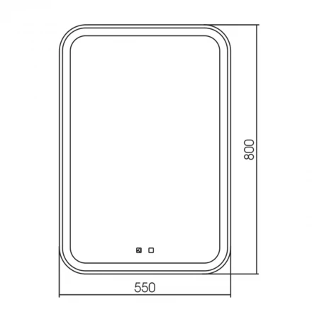 Azario Мальта-VOICE LED-00002615 Зеркало голосовое управление 550х800