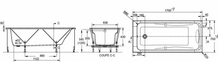 Jacob Delafon Odeon up E60491RU-00 Акриловая ванна 170x75