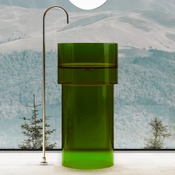 ABBER Kristall AT2701Emerald раковина отдельностоящая прозрачная