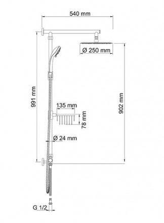 Wasserkraft A038 Душевая стойка