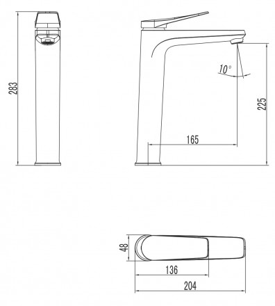 Lemark Bronx LM3709GM смеситель для раковины (графит)