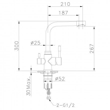 Lemark Expert LM5061S смеситель для кухни с подключением к фильтру с питьевой водой