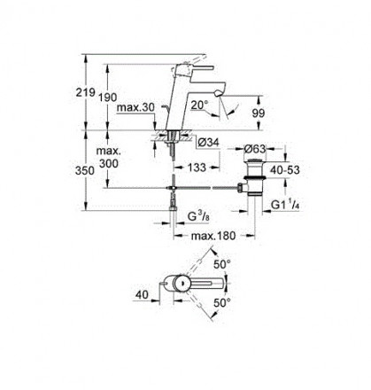 Grohe Concetto 23450001 смеситель для раковины