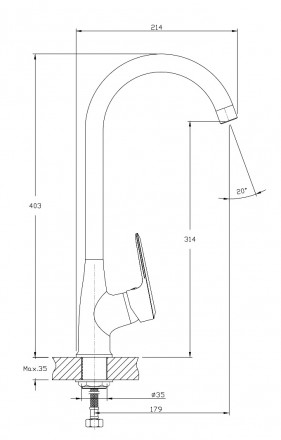 Rush Devon DE7535-22 Смеситель для кухни