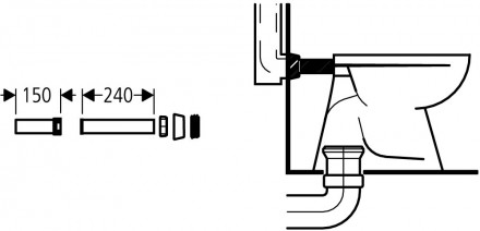 Grohe 37102SH0 Патрубок для унитаза