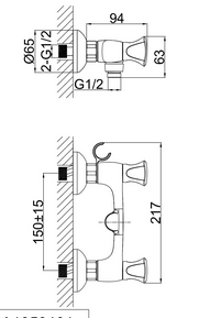 D&amp;K Hessen Grimm DA1383101 Смеситель для душа