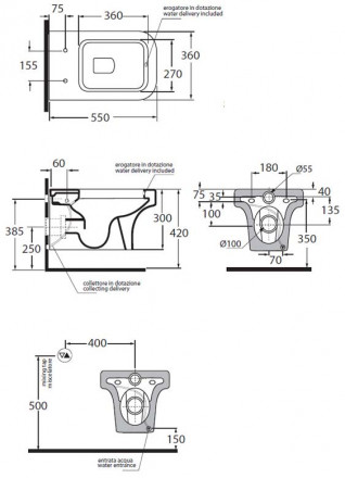 Gid Tr2155Bm подвесной унитаз