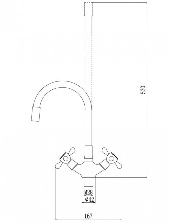 Fmark FM4319-04 смеситель с гибким цветным изливом для кухонной мойки