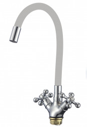 Fmark FM4319-04 смеситель с гибким цветным изливом для кухонной мойки