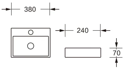 Milleau Perl MU7039 Раковина подвесная 38x24x0.7 белый глянец