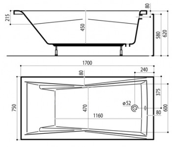 Excellent Palace 170x75 акриловая ванна