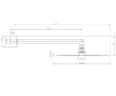 Bossini Cosmo H70596I.073 Верхний душ