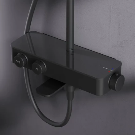 AM.PM Inspire V2.0 F0750A522 Душевая система с термостатом черный