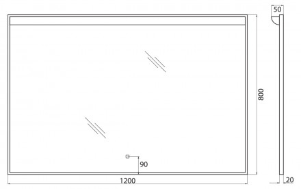 BelBagno SPC-UNO-1200-800-TCH Зеркало