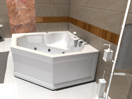 Aquatek Лира 150x150 Акриловая ванна с гидромассажем