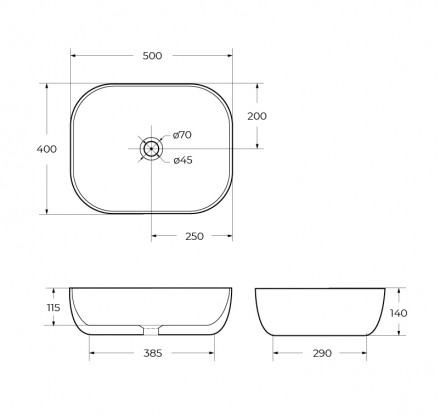 BelBagno BB1302-H301 накладная раковина