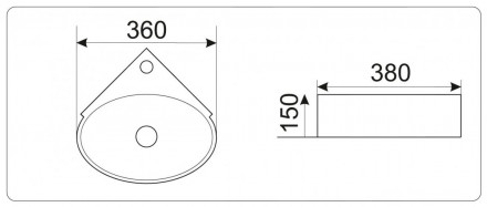 CeramaLux 9359 раковина 36