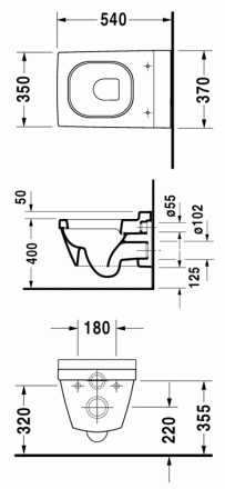 Duravit 2nd Floor 2220090000 Подвесной унитаз (чаша)