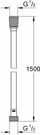 Grohe 28364000 Silverflex Душевой шланг 1.5 м
