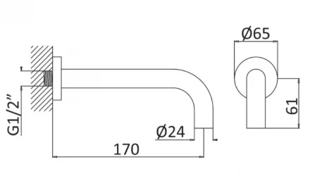 CEZARES LEAF-SC-01 излив для ванны