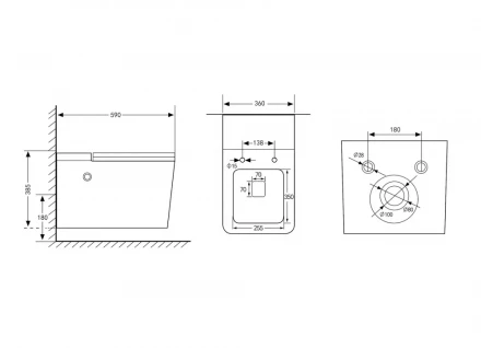 ABBER Rechteck AC1202P унитаз