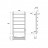 Point Афина PN04848PB П5 Полотенцесушитель электрический 400x800 с полкой (диммер справа, черный)