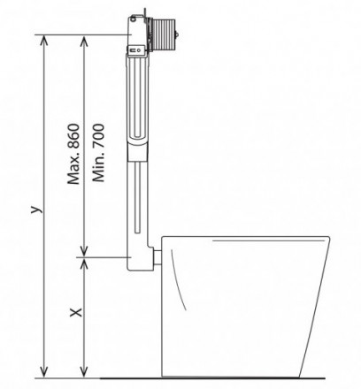 BelBagno BB025-CS Бачок скрытого монтажа 