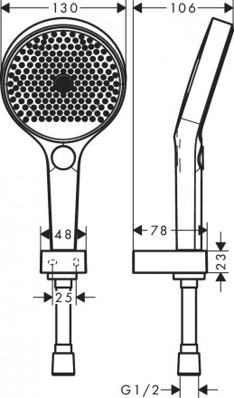 Hansgrohe Rainfinity 130 3jet 26852000 Душевой набор